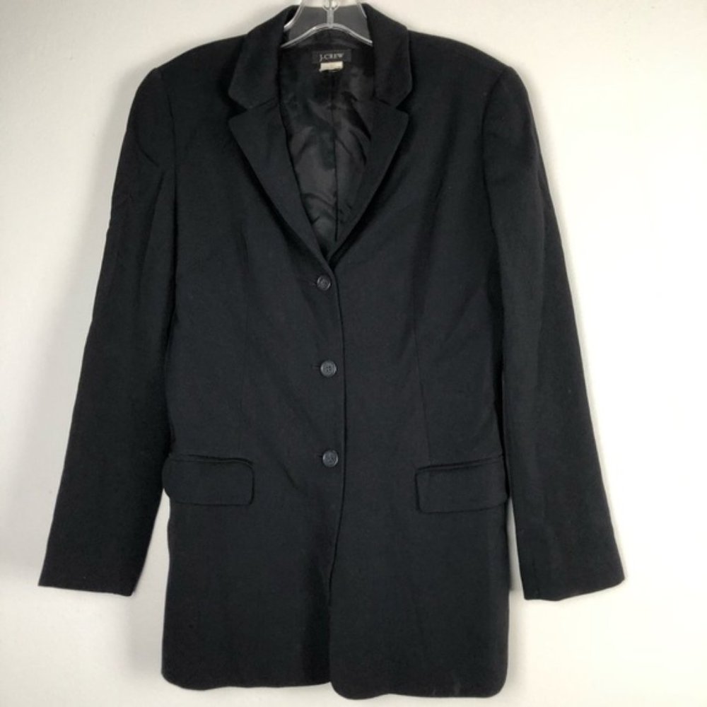 J. Crew Black Long 3 Button Blazer Jacket - image 1